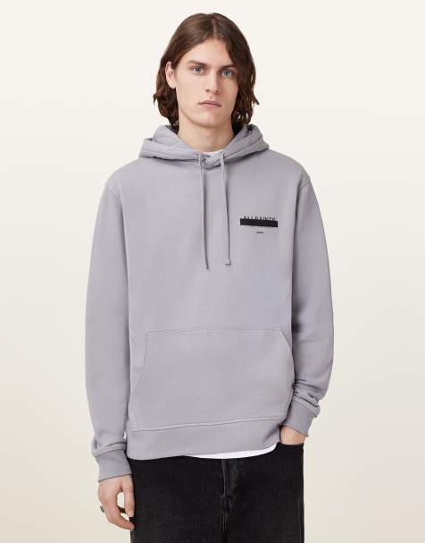 AllSaints - Redact - Sweat à capuche à enfiler - Gris half-pipe - view 1