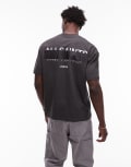 [AllSaints] AllSaints Redact t-shirt in charcoal-Grey M Charcoal marl