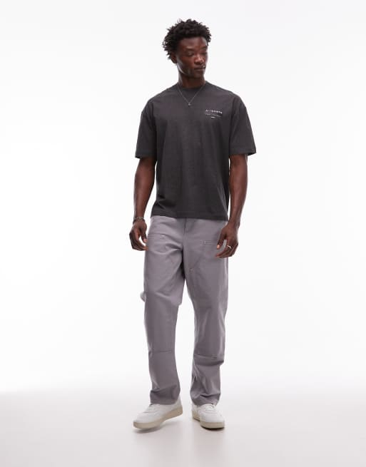 AllSaints Redact t-shirt in charcoal, 2 of 5