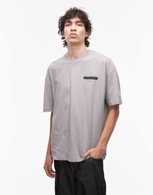 【SATIIIZ】Riked Fade Short-Sleeved T-shirt Ksubi Graff Rose Kash Acid Grey T-Shirt – Puffer Reds