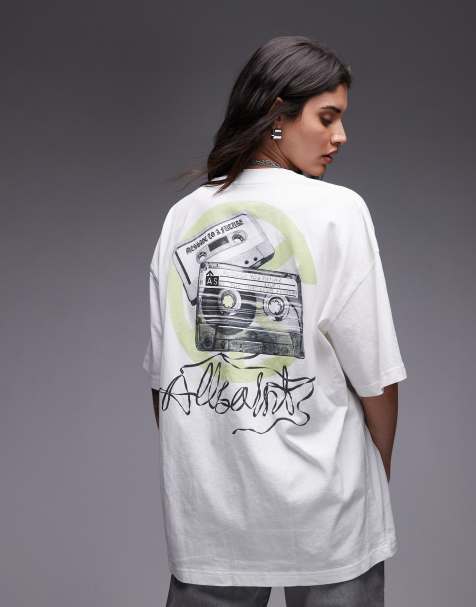 AllSaints Reel graphic t-shirt in white - view 1
