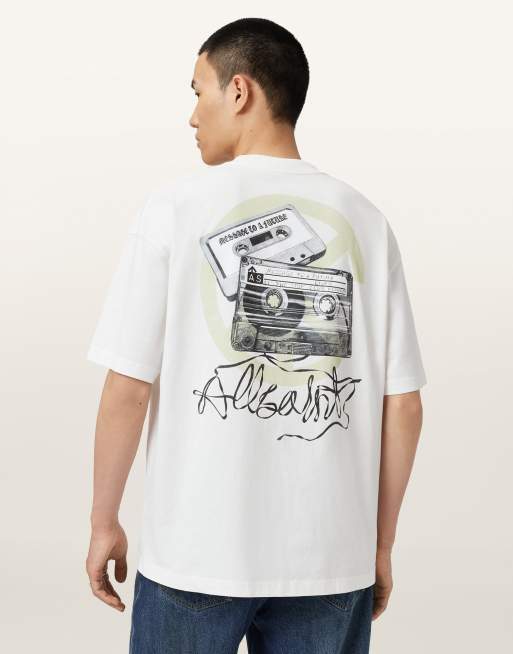 AllSaints - Reel - T-shirt bianca con grafica, 2 di 4