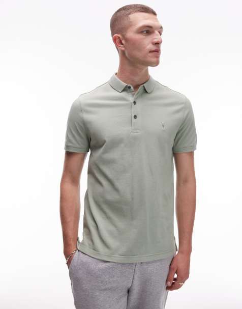 AllSaints – Reform – Jasnozielona koszulka polo - view 1