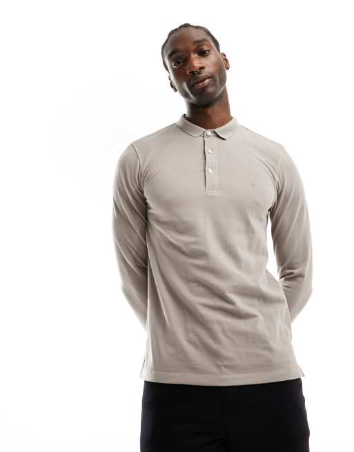 All saints long sleeve polo outlet shirt