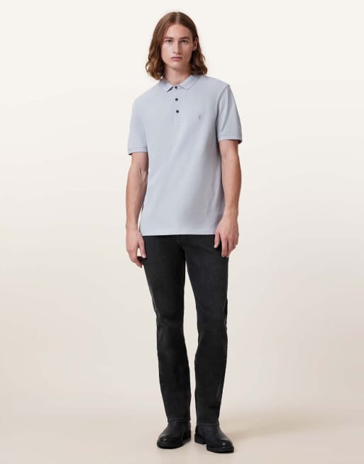 AllSaints - Reform - Polo à manches courtes - Bleu saule, 2 de 5