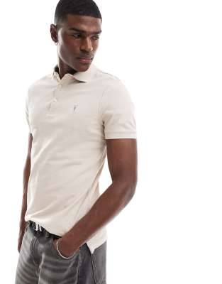 AllSaints - Reform - Polotop met korte mouwen in gebroken wit