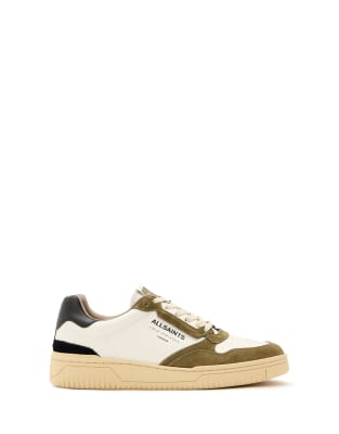 Baskets En Cuir Blanc AllSaints Pour Homme - Taille 42 (EU) / 9 (US), Lacets, Confortables