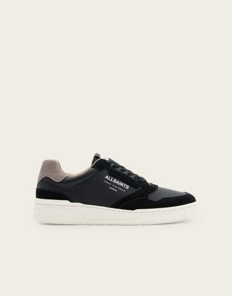 AllSaints - Regan - Baskets basses en cuir à logo - Noir - view 1
