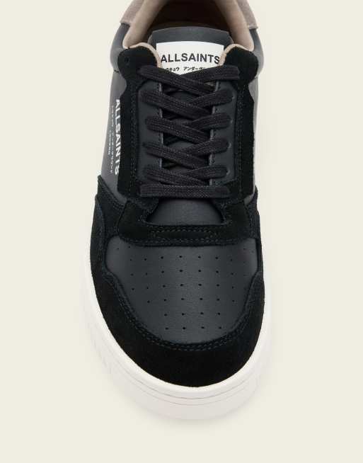 AllSaints - Regan - Lage leren sneakers met logo in zwart, 3 van 4