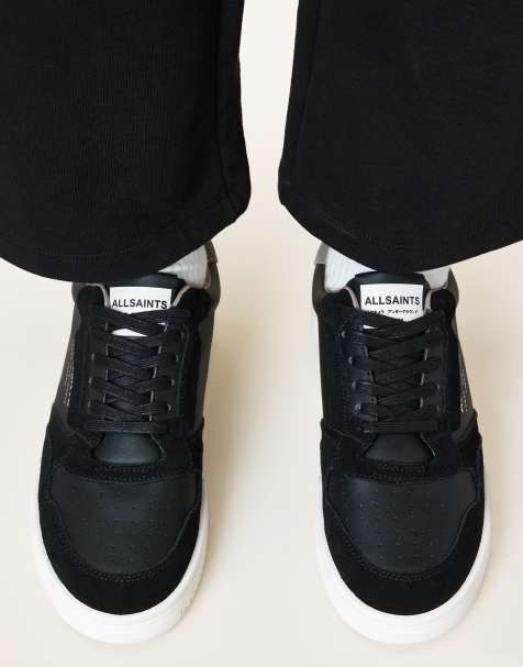 AllSaints – Regan – Low Top Sneaker in Schwarz/Grau - view 1