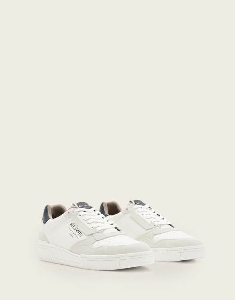 AllSaints - Regan - Sneakers basse bianche in pelle con logo - view 1