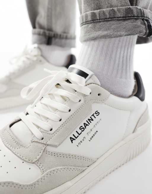 AllSaints - Regan - Sneakers basse bianche in pelle, 3 di 5