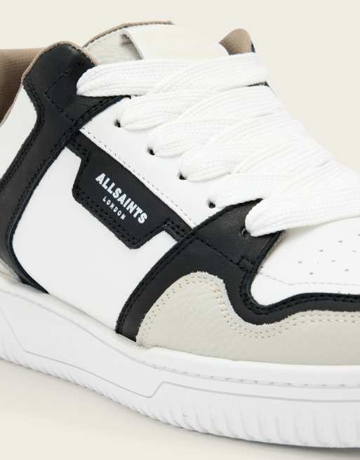 AllSaints – Regan – Vita, grova, låga sneakers i läder, 3 av 4