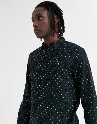 all saints polka dot shirt