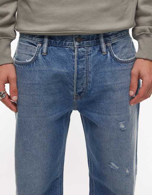 AllSaints - Reid - Jeans dritti lavaggio chiaro, 5 di 5