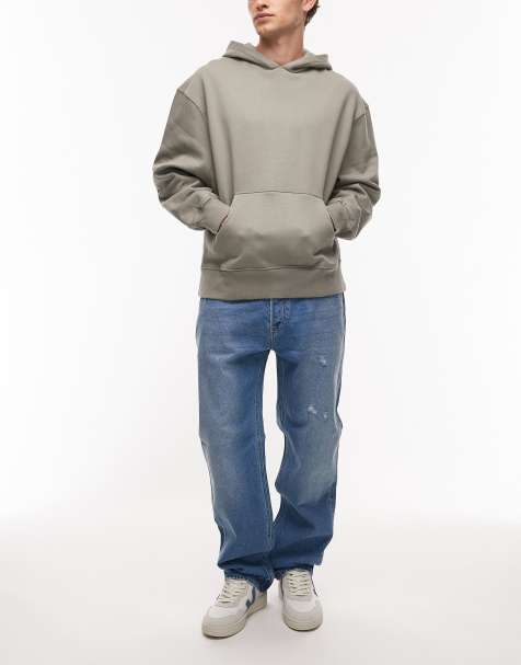 AllSaints – Reid – Niebieskie jeansy z prostymi nogawkami i efektem sprania - view 1