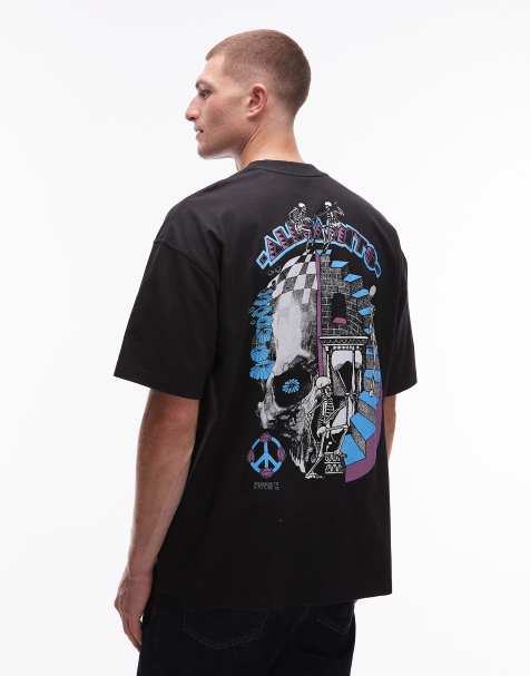 Allsaints reincarnate graphic t-shirt in black - view 1