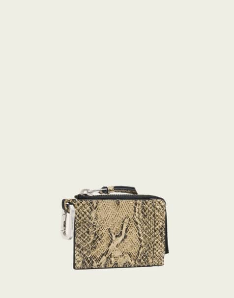 AllSaints – Remy – Geldbörse in Wüstenweiß mit Schlangenmuster - view 1