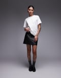 [AllSaints] AllSaints Renai leather mini skirt in black 12 BLACK