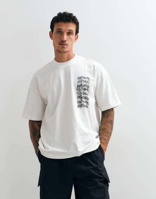 AllSaints - Repeat - T-shirt bianca a maniche corte con stampa del logo sul retro, 3 di 5