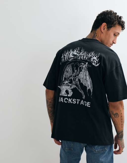 AllSaints - Repeat - T-shirt imprimé à manches courtes avec logo au dos - Noir délavé, 5 de 5