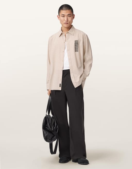AllSaints - Repeater - Chemise manches longues en velours côtelé - Marron, 2 de 7