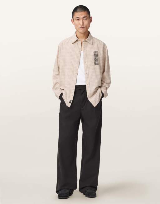 AllSaints – Repeater – Langärmliges Hemd aus Cord in Braun, 5 von 7