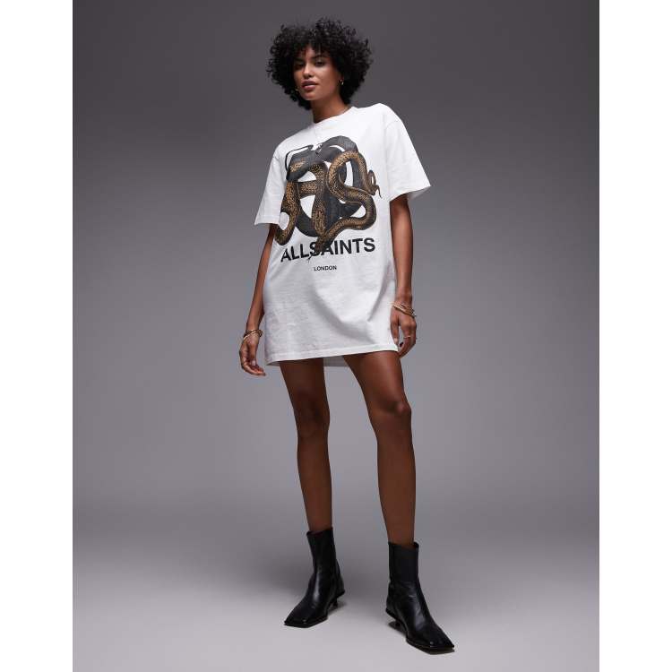 all saints tee shirt dress AllSaints Anna maxi t-shirt dress in blue