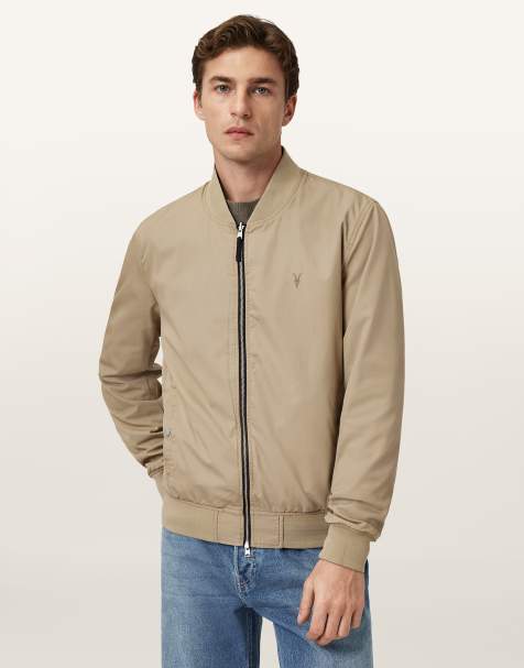 AllSaints – Rev Bassett – Bomberjacke in Azula Blau/Braun - view 1