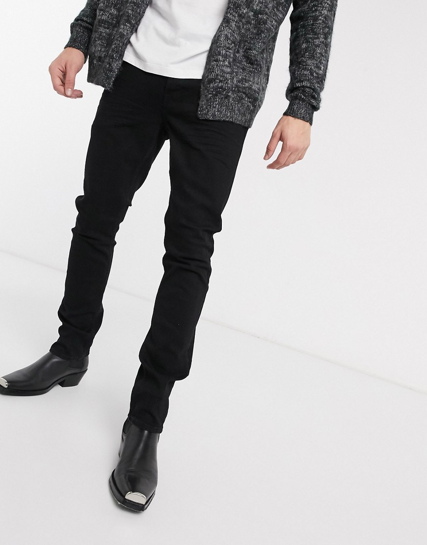 AllSaints Rex - Slim-fit jeans in zwart met wassing