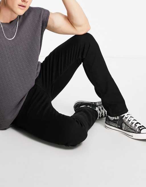 AllSaints - Rex - Sorte slim fit jeans 