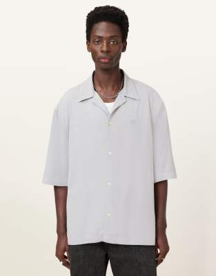 AllSaints - Rialto - Chemise à manches courtes - Gris rocher