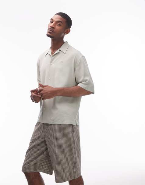 Allsaints rialto shirt in slate green - view 1