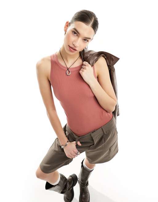 Rina Crew Neck Sleeveless Tank Top