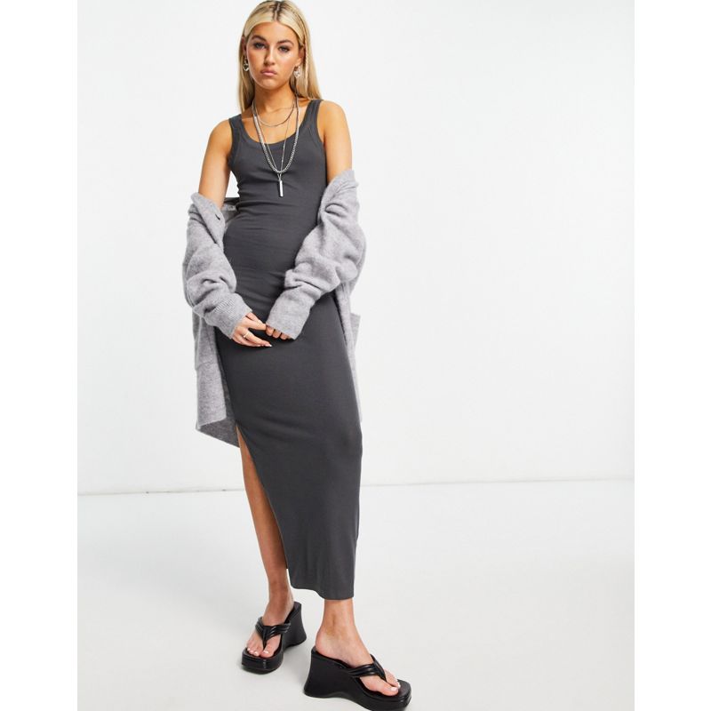 AllSaints – Rina – Tankkleid in Grau
