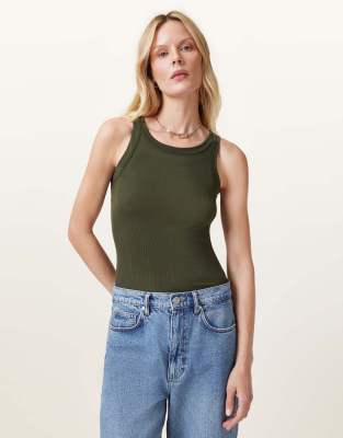AllSaints - Rina - Tanktop in Unity-Grün