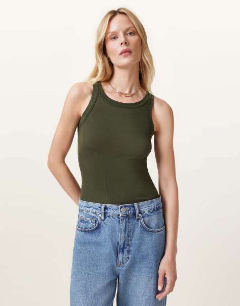 AllSaints – Rina – Tanktop in Weinblatt-Grün - view 1