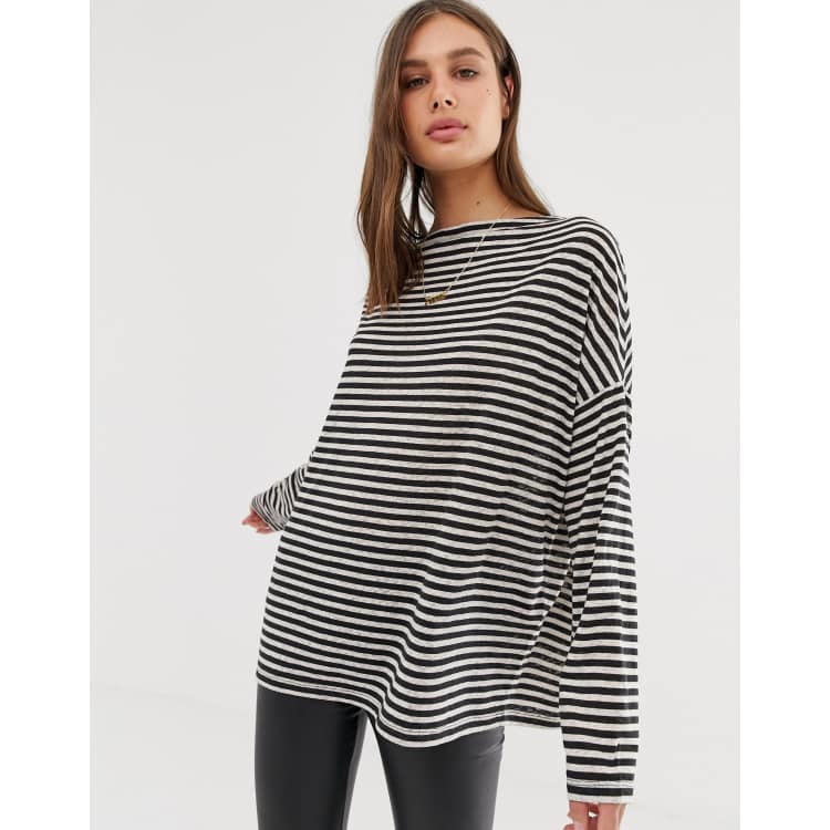 allsaints striped shirt