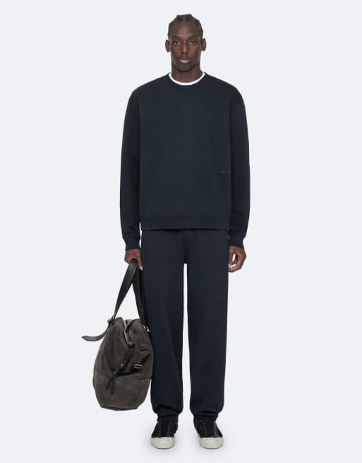 AllSaints River col rond bleu marine, 2 de 7