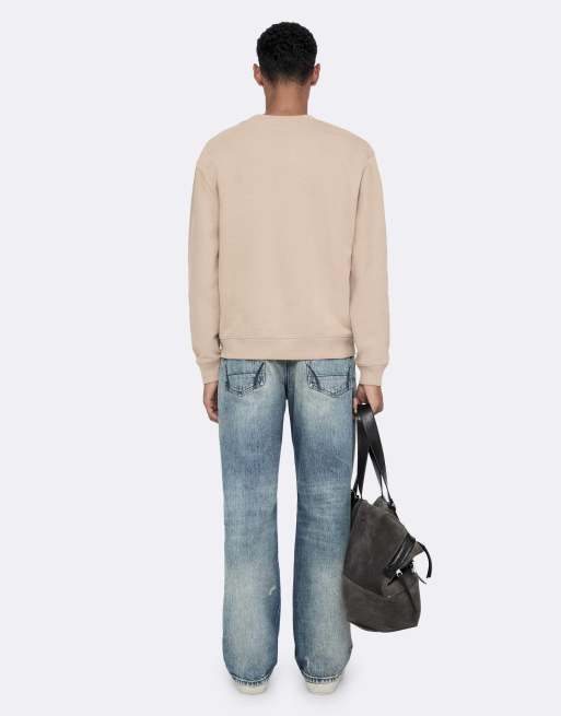 AllSaints River col rond taupe blanc, 4 de 7