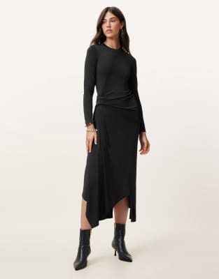 AllSaints - Rivi - Kleid in Schwarz