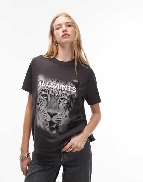 AllSaints - Roar Tommi - Sort T-shirt - view 1
