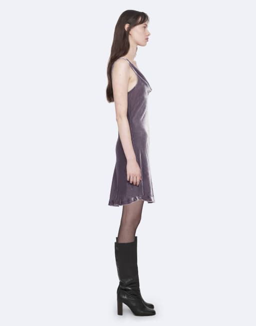 AllSaints robe courte Anise en gris lavande, 3 de 7
