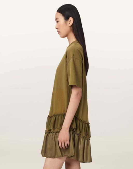 AllSaints robe Feyre en vert kaki, 6 de 7