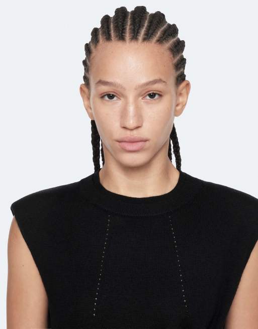 AllSaints robe Kayla en mérinos noire, 3 de 6