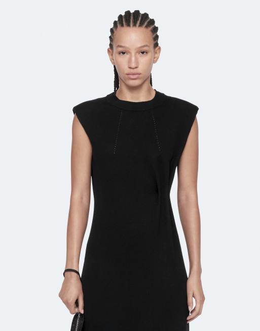 AllSaints robe Kayla en mérinos noire, 4 de 6