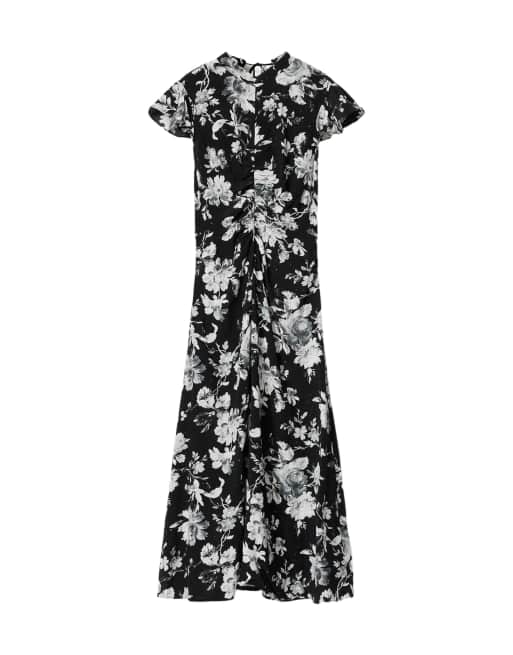 AllSaints robe sans manches en Jardina mono noir, 2 de 6