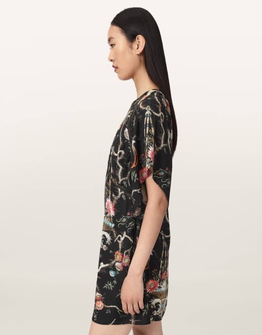 AllSaints robe Xena en noir taravao, 6 de 6