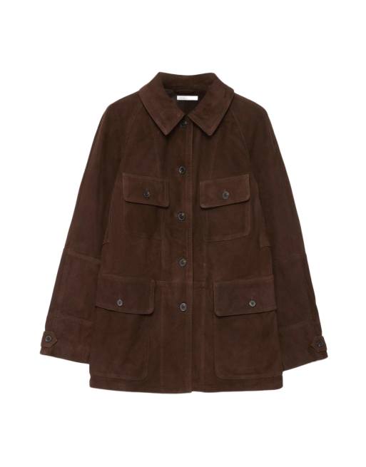 AllSaints Roiya Jacke aus Wildleder in Fango-Braun, 2 von 6
