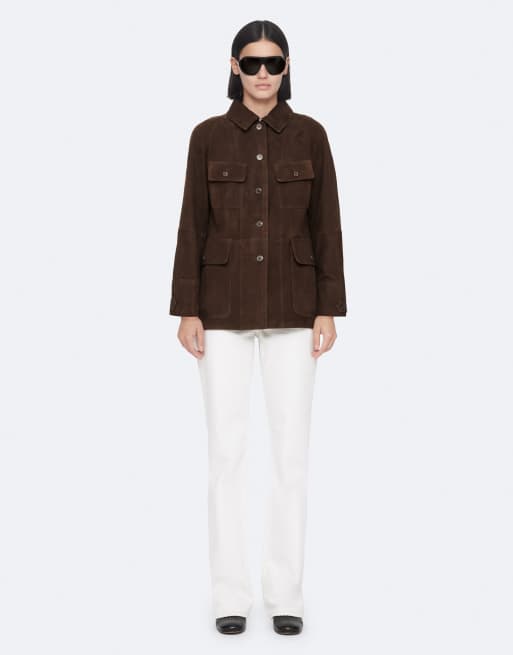 AllSaints Roiya veste marron fango, 2 de 7
